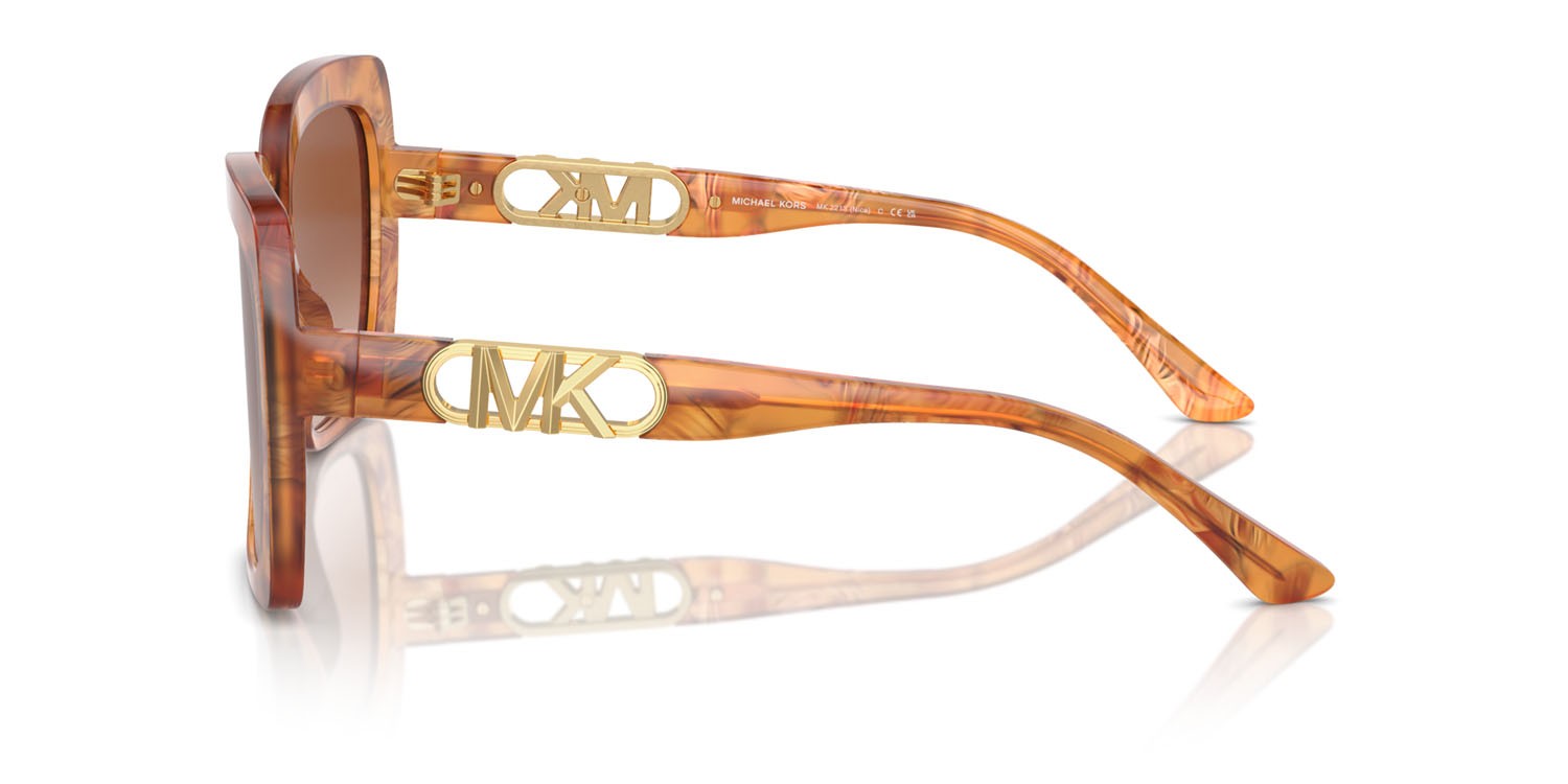Occhiali da sole Michael Kors Nice MK 2213 (399913) colore amber graphic tortoise forma quadrato lenti marrone chiaro sfumato