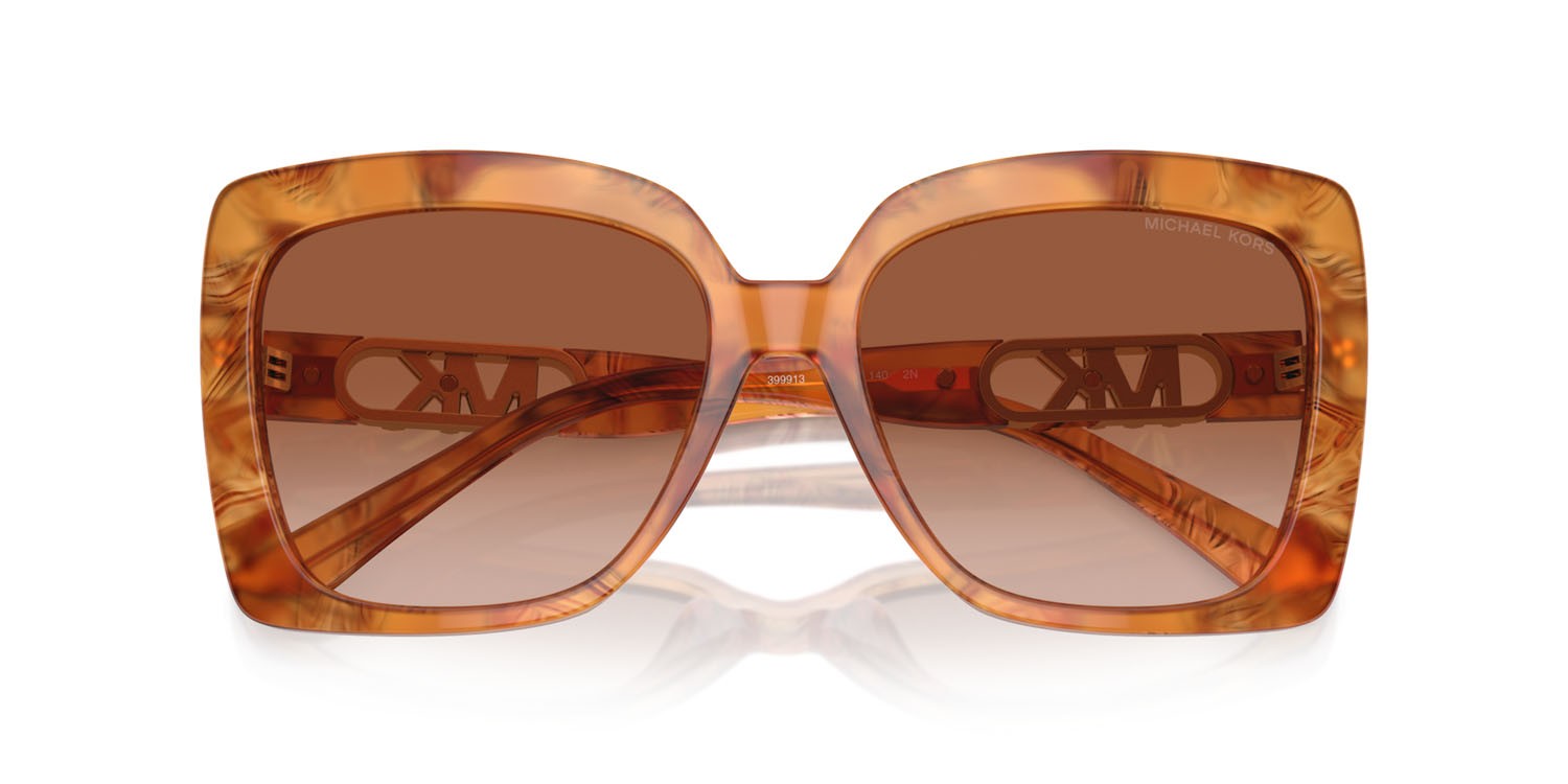 Occhiali da sole Michael Kors Nice MK 2213 (399913) colore amber graphic tortoise forma quadrato lenti marrone chiaro sfumato