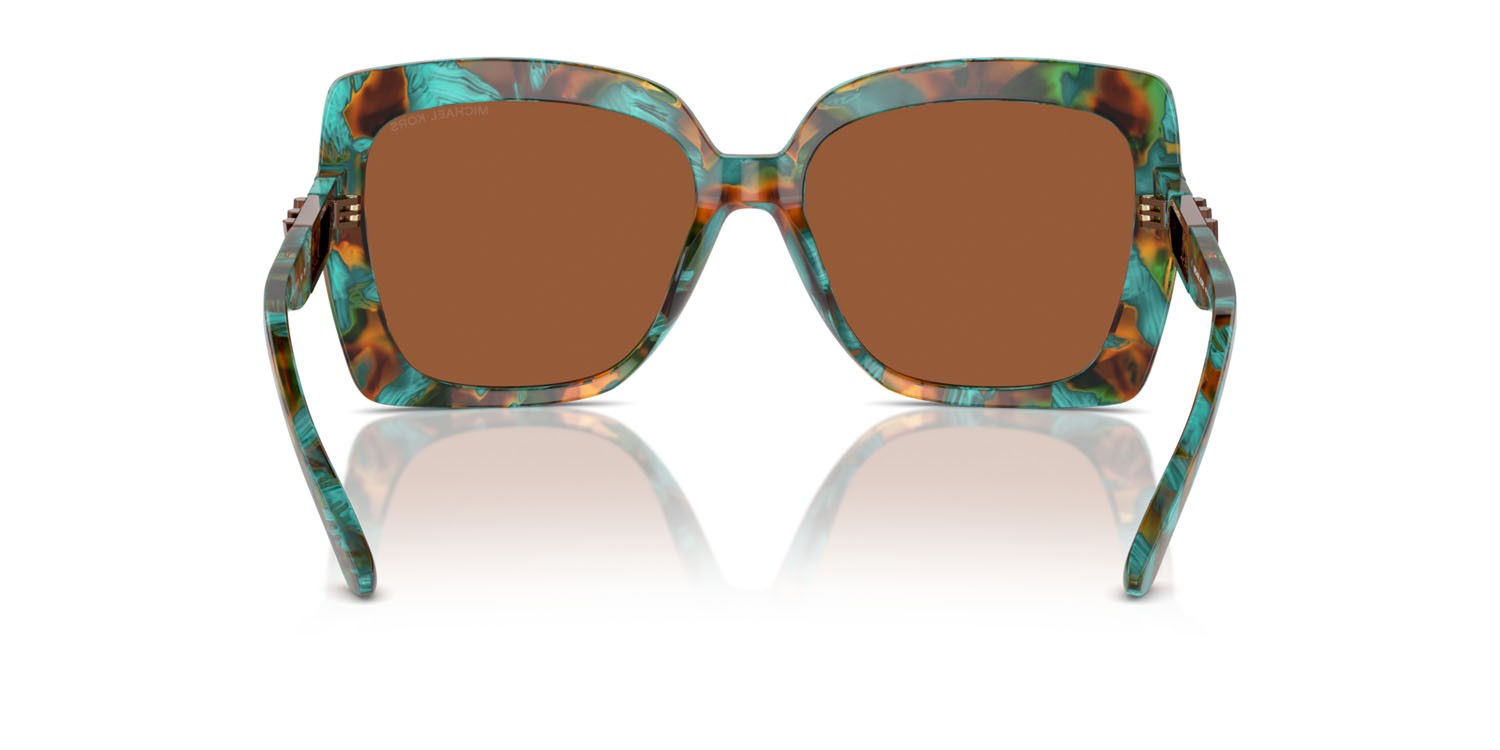 Sonnenbrillen Michael Kors Nice MK 2213 (400073) farbe teal graphic tortoise form quadratisch gläser ambra tinta unita