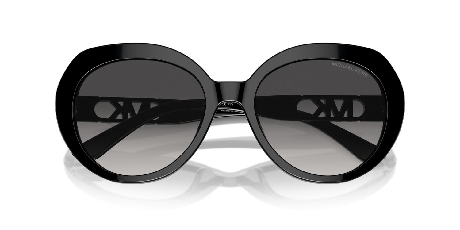 Sunglasses Michael Kors San Lucas MK 2214U (30058G) color nero shape round lenses grigio scuro sfumato