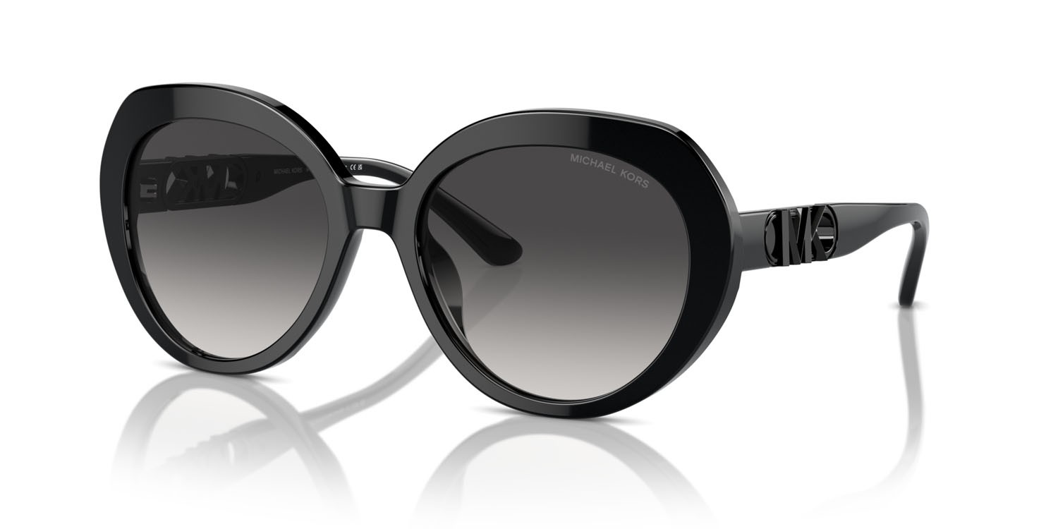 Sunglasses Michael Kors San Lucas MK 2214U (30058G) color nero shape round lenses grigio scuro sfumato