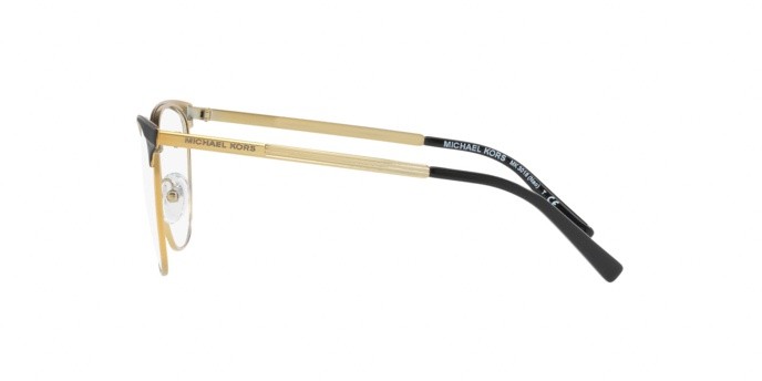 Occhiali da vista Michael Kors Nao MK 3018 (1195) colore matte black/pale gold-tone forma quadrato lenti demo lens