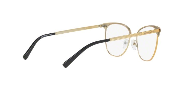 Occhiali da vista Michael Kors Nao MK 3018 (1195) colore matte black/pale gold-tone forma quadrato lenti demo lens