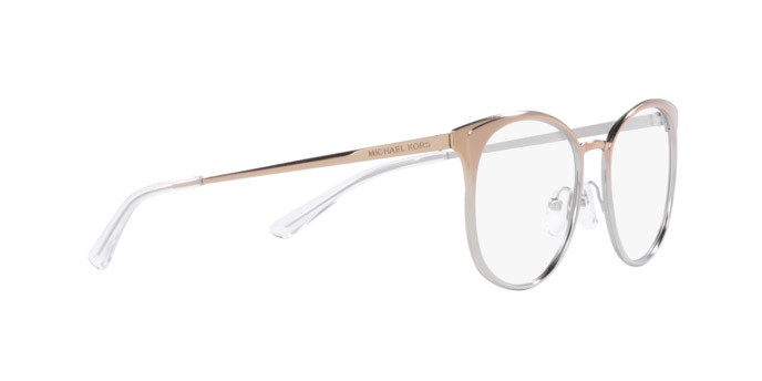 Occhiali da vista Michael Kors New Orleans MK 3022 (1108) colore oro rosé sfumato argento forma rotondo lenti lente demo