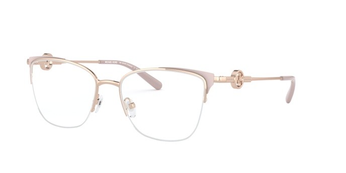 Brillen Michael Kors Odessa MK 3044B (1108) farbe rose gold form quadratisch gläser demo lens