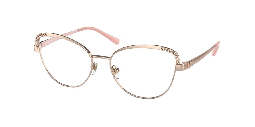Brillen Michael Kors Andalusia MK 3051 (1108) farbe rose gold form cat-eye gläser demo lens