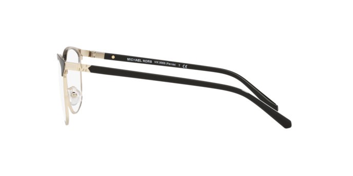 Brillen Michael Kors Fernie MK 3053 (1014) farbe matte black/light gold form cat-eye gläser demo lens