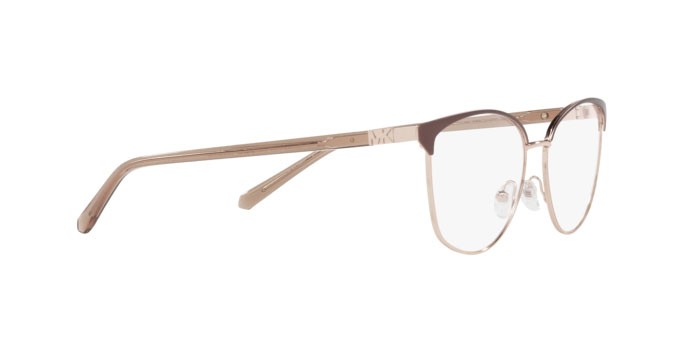 Occhiali da vista Michael Kors Fernie MK 3053 (1108) colore satin brown/rose gold forma cat eye lenti demo lens