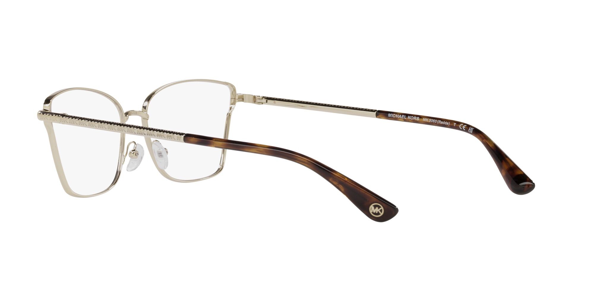 Occhiali da vista Michael Kors Radda MK 3063 (1014) colore oro chiaro forma rettangolare lenti lente demo