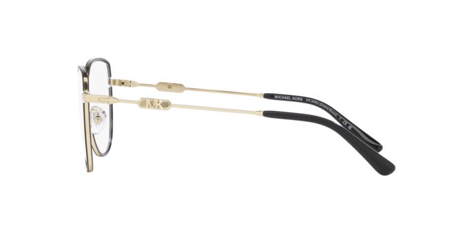 Occhiali da vista Michael Kors Empire Round MK 3066J (1014) colore oro chiaro/nero forma irregolare lenti lente demo
