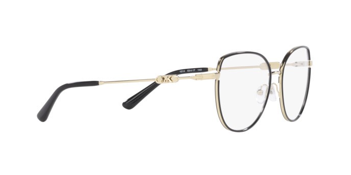 Occhiali da vista Michael Kors Empire Round MK 3066J (1014) colore oro chiaro/nero forma irregolare lenti lente demo