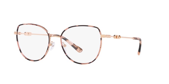 Occhiali da vista Michael Kors Empire Round MK 3066J (1108) colore oro rosé/rosa tartarugato forma irregolare lenti lente demo