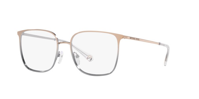 Occhiali da vista Michael Kors Portland MK 3068 (1108) colore oro rosa forma quadrato lenti lente demo