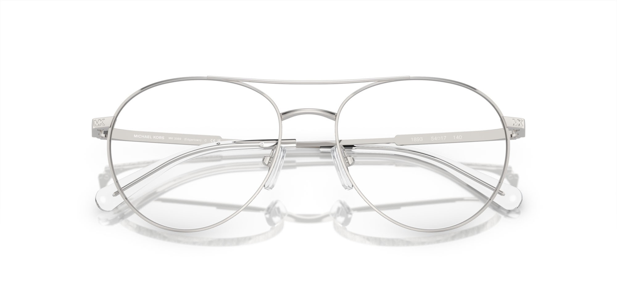 Brillen Michael Kors Edgartown MK 3069 (1893) farbe argento form rund gläser lente demo