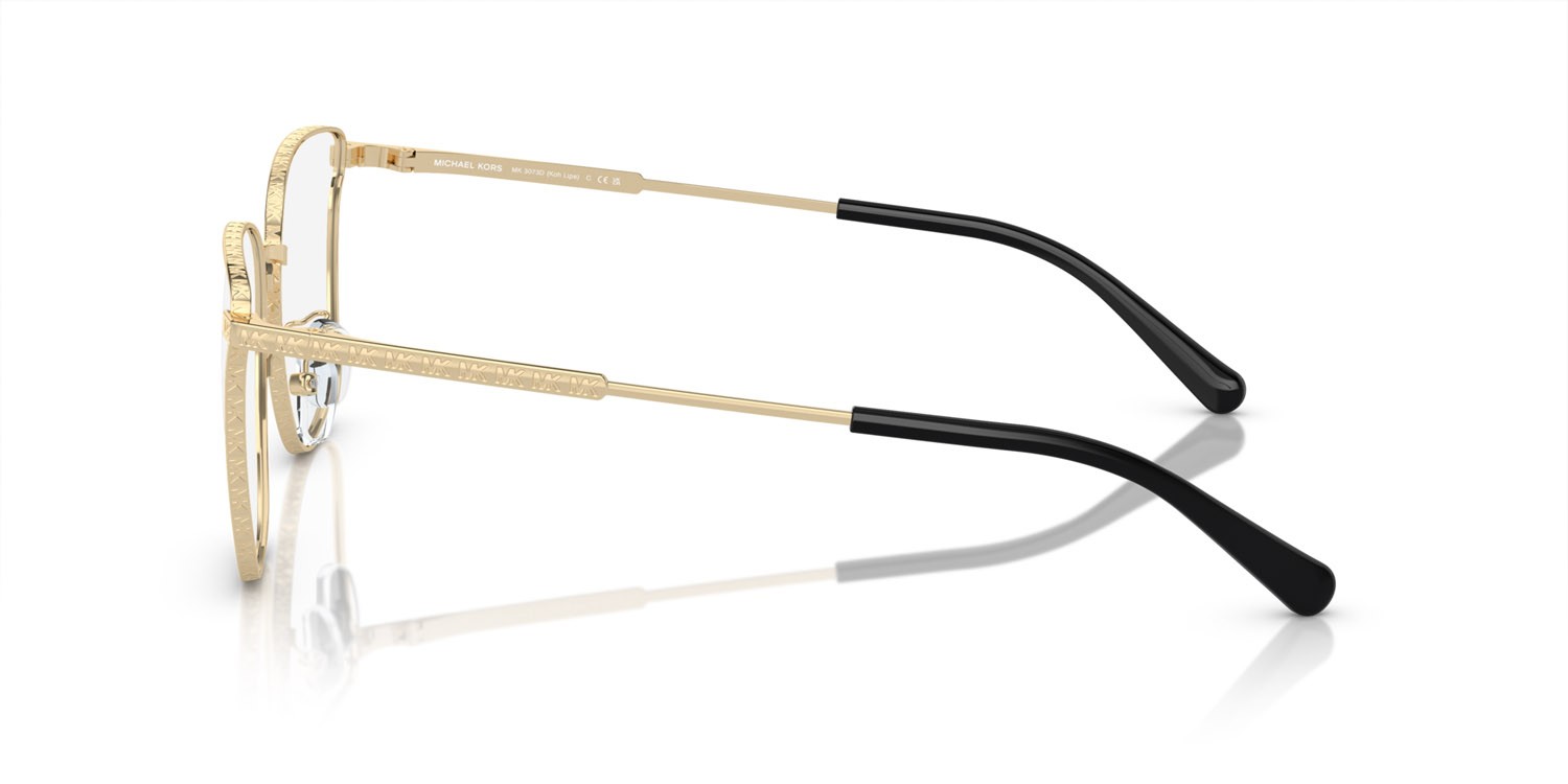 Brillen Michael Kors Koh Lipe MK 3073D (1016) farbe oro chiaro form cat-eye gläser lente demo