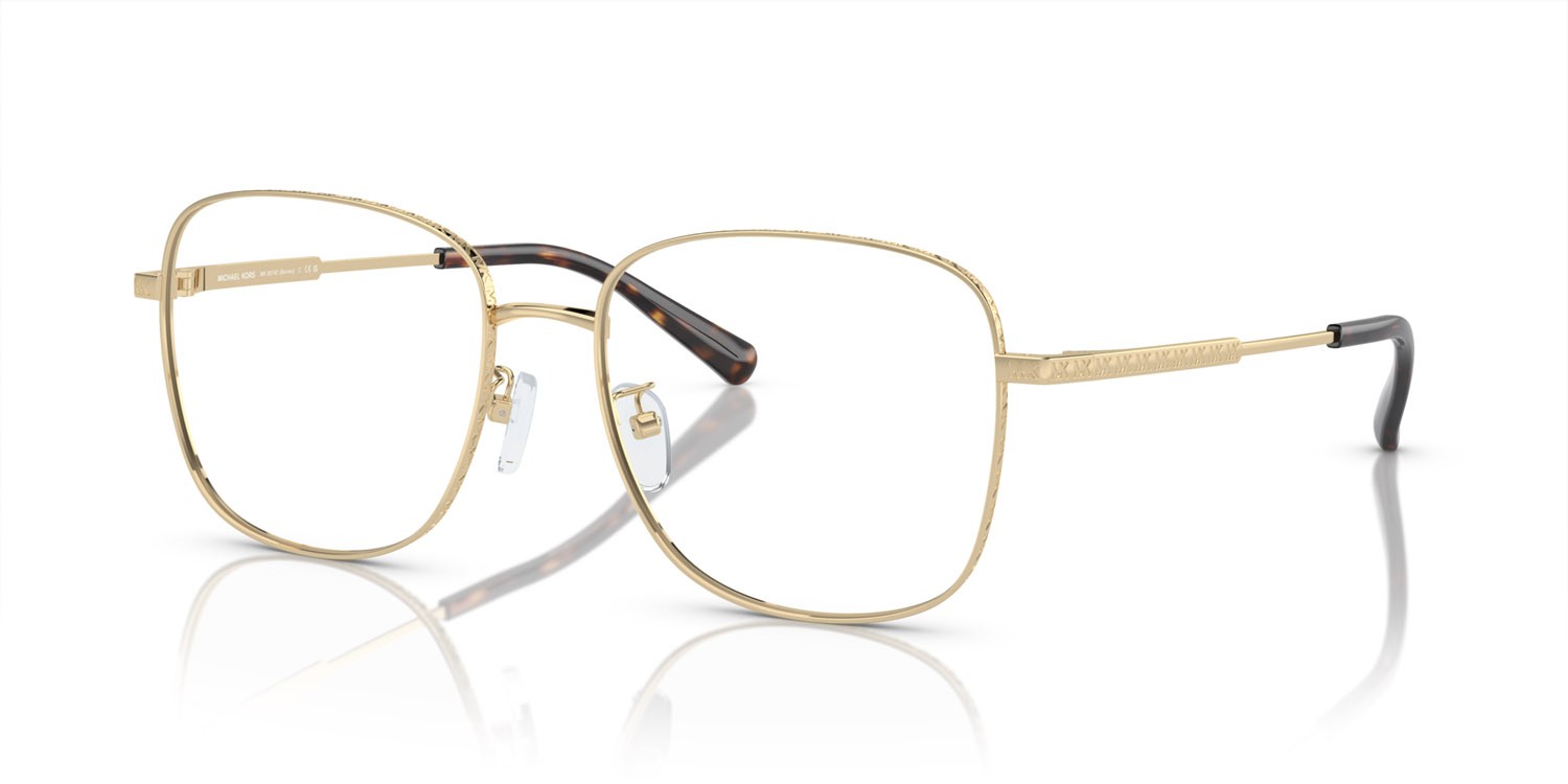 Brillen Michael Kors Borneo MK 3074D (1014) farbe oro chiaro form quadratisch gläser lente demo