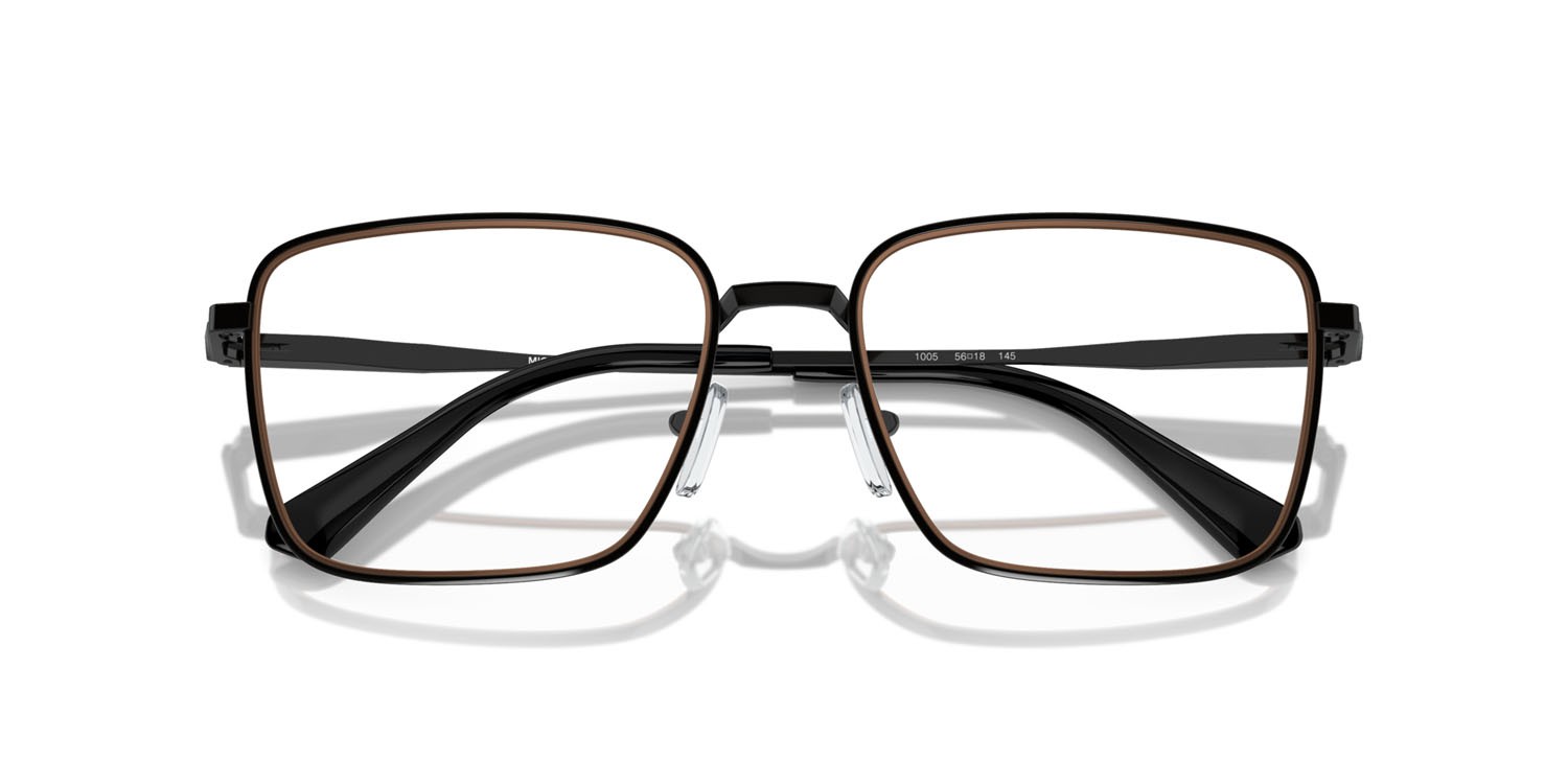 Occhiali da vista Michael Kors Méribel MK 3079 (1005) colore nero lucido forma rettangolare lenti lente demo