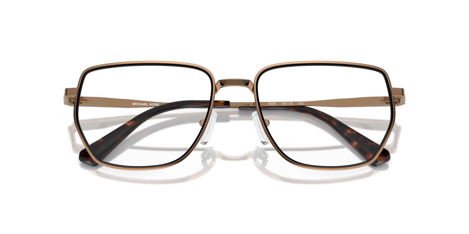 Occhiali da vista Michael Kors Steamboat MK 3080 (1899) colore oro lucido forma irregolare lenti lente demo