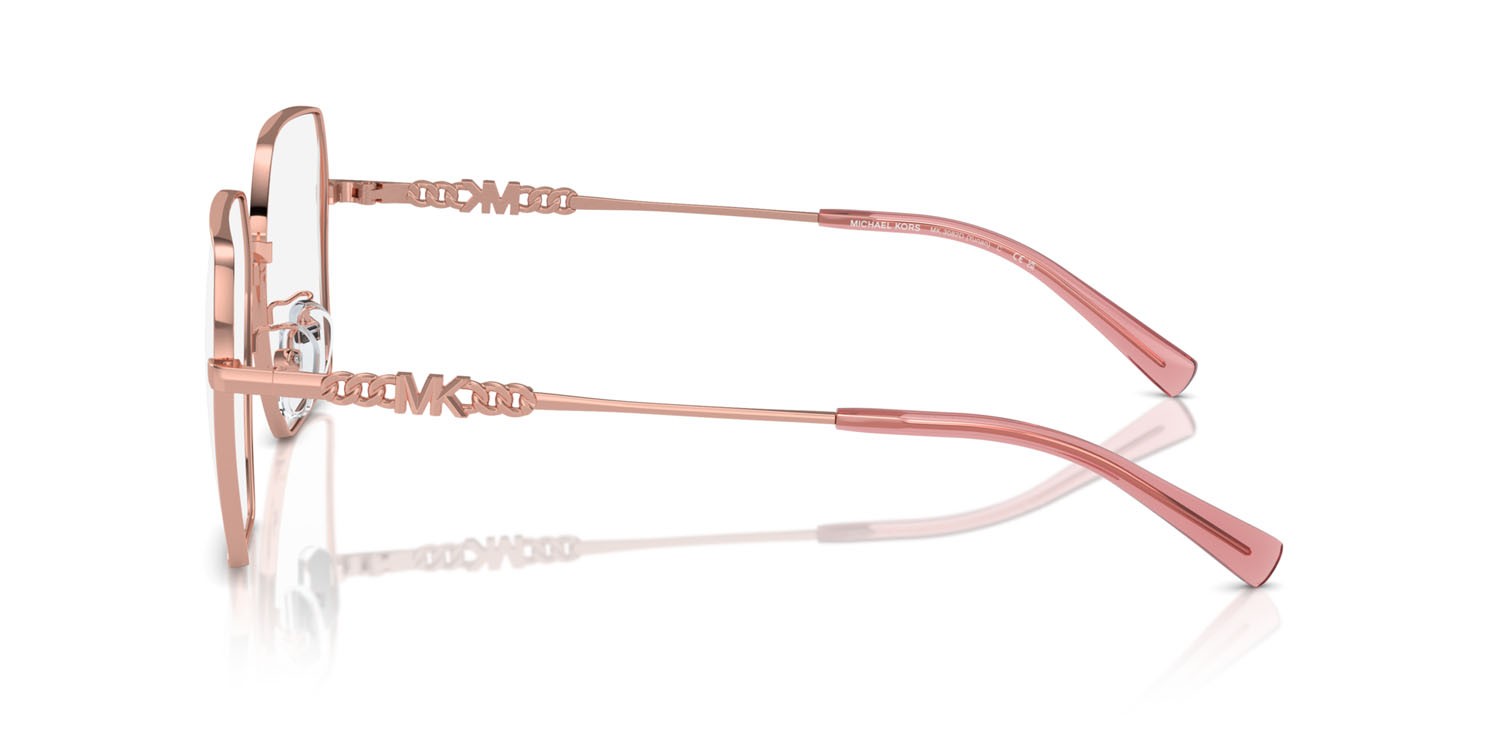 Occhiali da vista Michael Kors Yunan MK 3082D (1108) colore rose gold lucido forma quadrato lenti lente demo