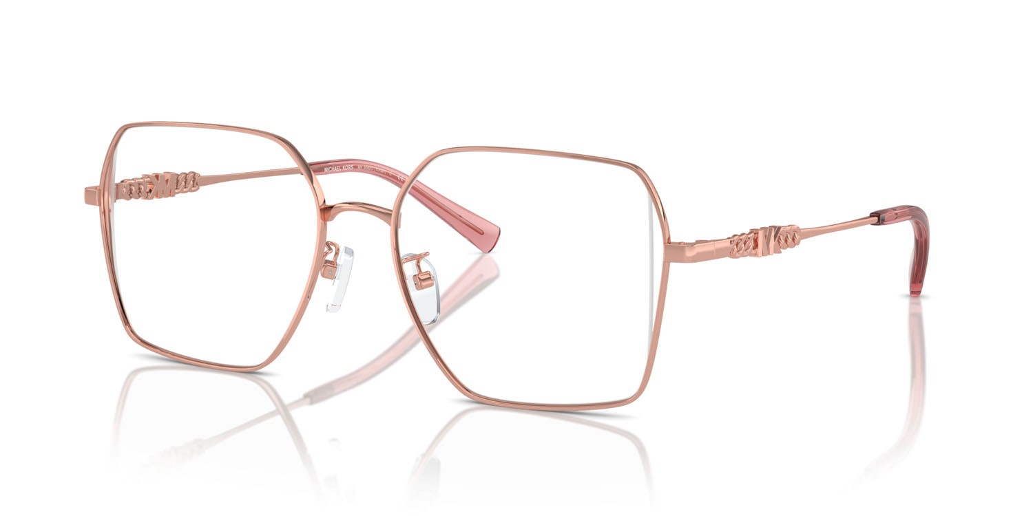 Occhiali da vista Michael Kors Yunan MK 3082D (1108) colore rose gold lucido forma quadrato lenti lente demo