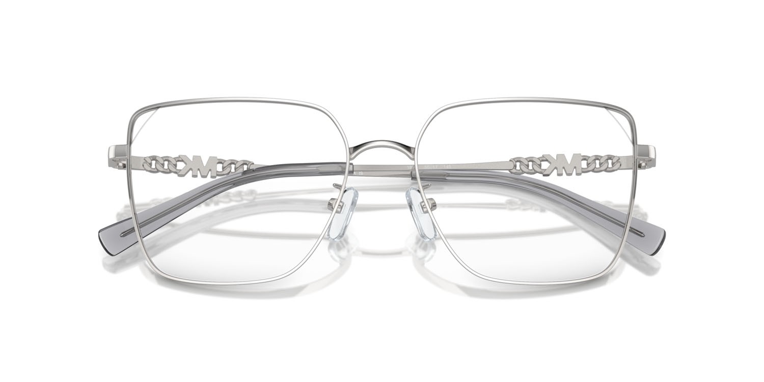 Occhiali da vista Michael Kors Dali MK 3083D (1893) colore argento lucido forma rettangolare lenti lente demo