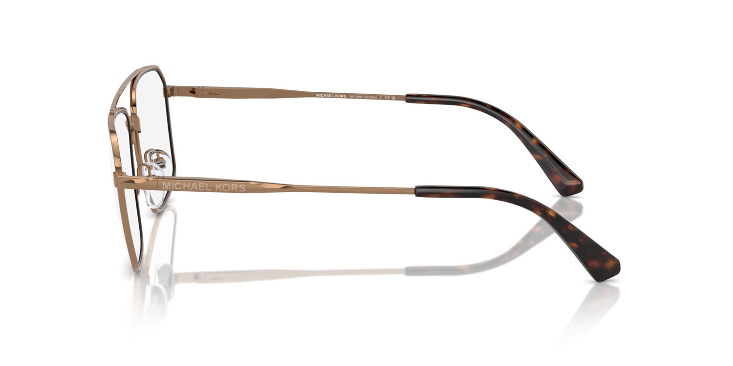 Occhiali da vista Michael Kors Tordrillo MK 3084 (1899) colore oro lucido forma quadrato lenti lente demo