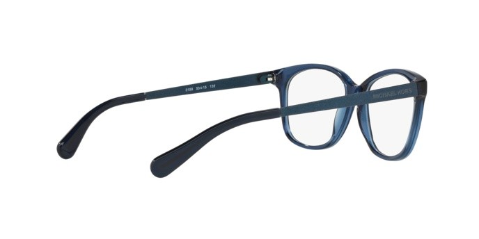 Brillen Michael Kors Ambrosine MK 4035 (3199) farbe navy form rechteckig gläser demo lens