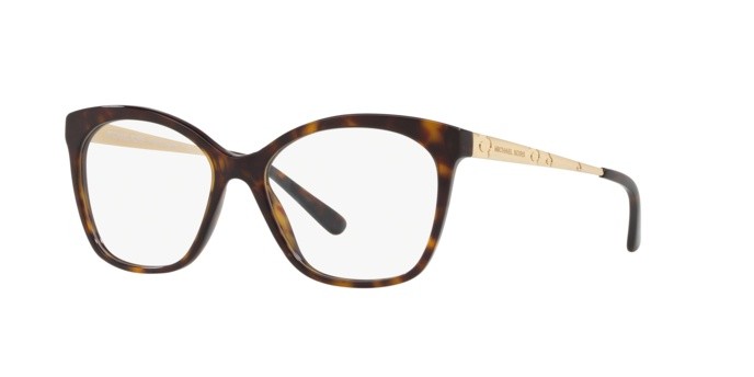 Eyeglasses Michael Kors Anguilla MK 4057 (3006) color dark tortoise acetate shape square lenses demo lens