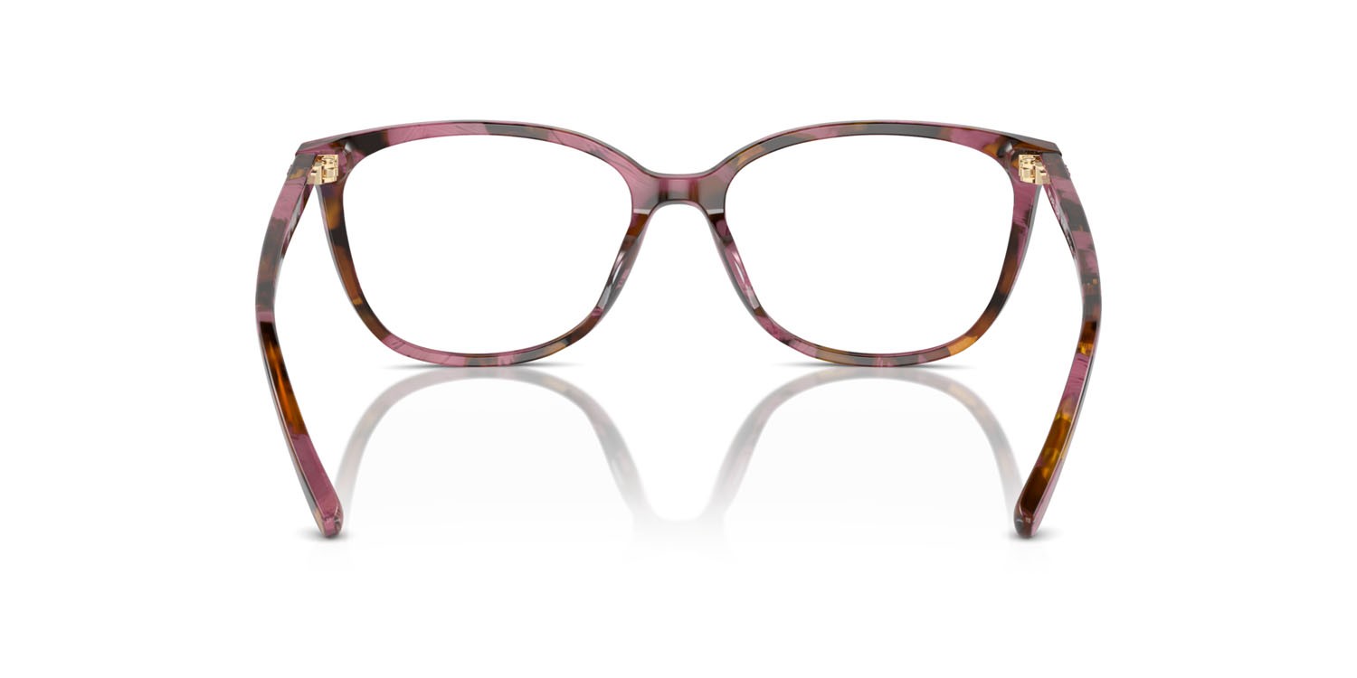 Occhiali da vista Michael Kors Santa Clara MK 4067U (3998) colore plum graphic tortoise forma rettangolare lenti lente demo