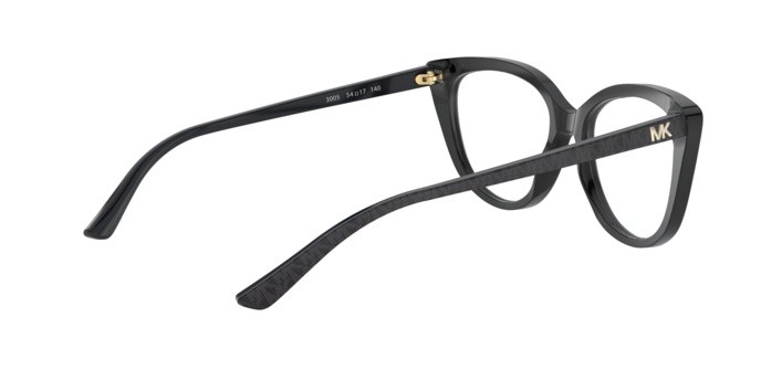 Brillen Michael Kors Luxemburg MK 4070 (3005) farbe black form cat-eye gläser demo lens