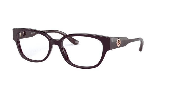 Brillen Michael Kors Padua MK 4072 (3344) farbe cordovan form rechteckig gläser demo lens