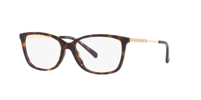 Brillen Michael Kors Pamplona MK 4092 (3006) farbe dark tortoise form rechteckig gläser demo lens