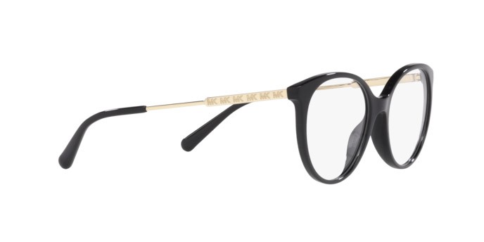 Brillen Michael Kors Palau MK 4093 (3005) farbe black form rund gläser demo lens