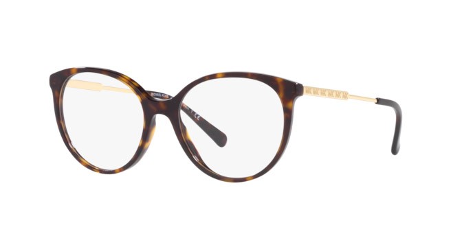 Brillen Michael Kors Palau MK 4093 (3006) farbe dark tortoise form rund gläser demo lens