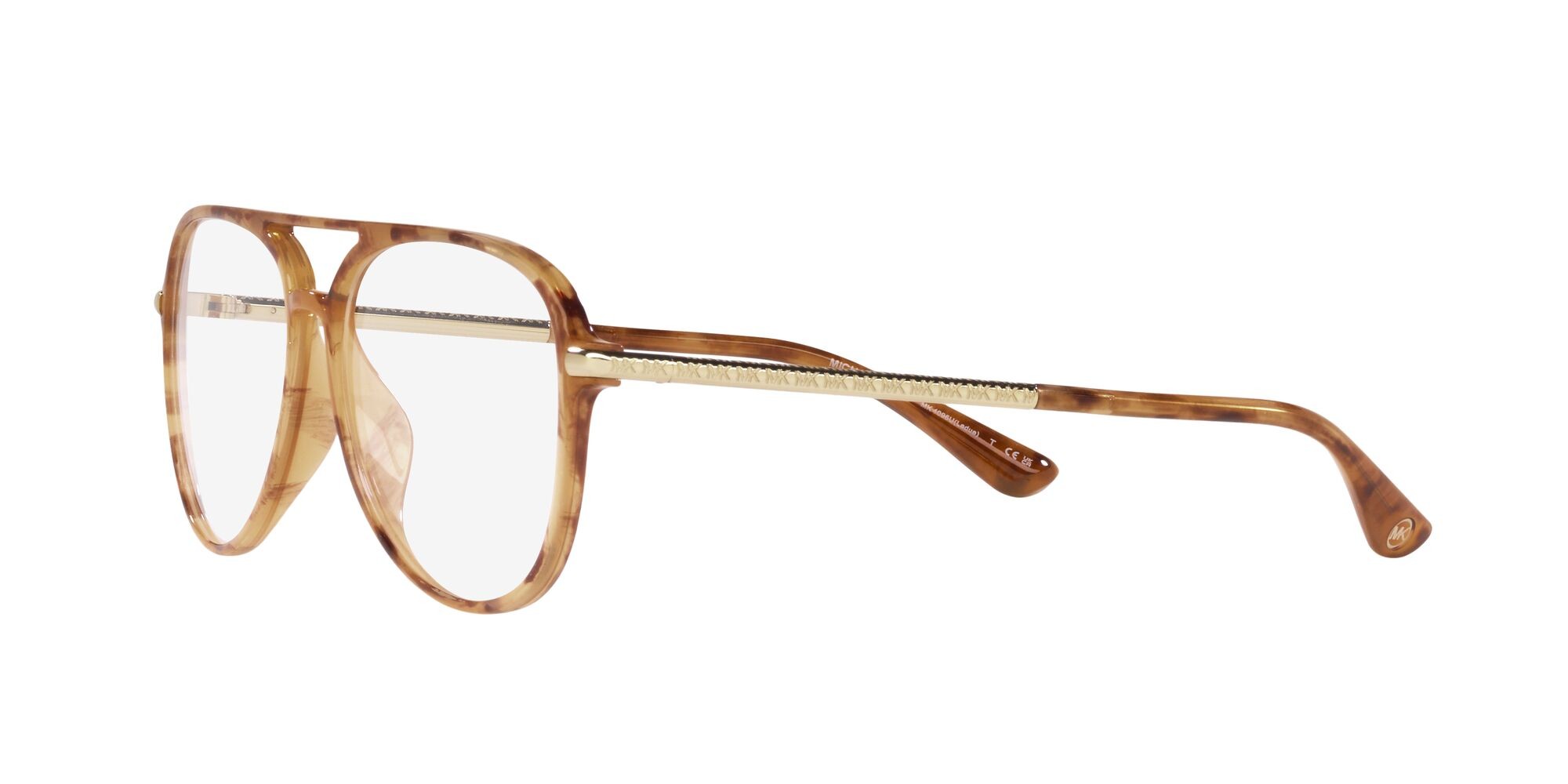 Brillen Michael Kors Ladue MK 4096U (3915) farbe marigold tortoise form aviator gläser lente demo