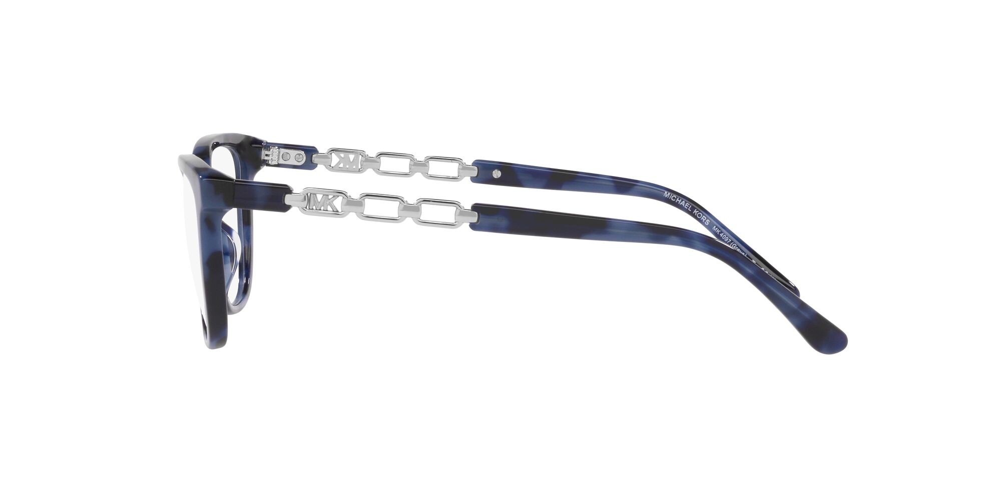 Occhiali da vista Michael Kors Greve MK 4097 (3333) colore blu tartarugato forma rettangolare lenti lente demo
