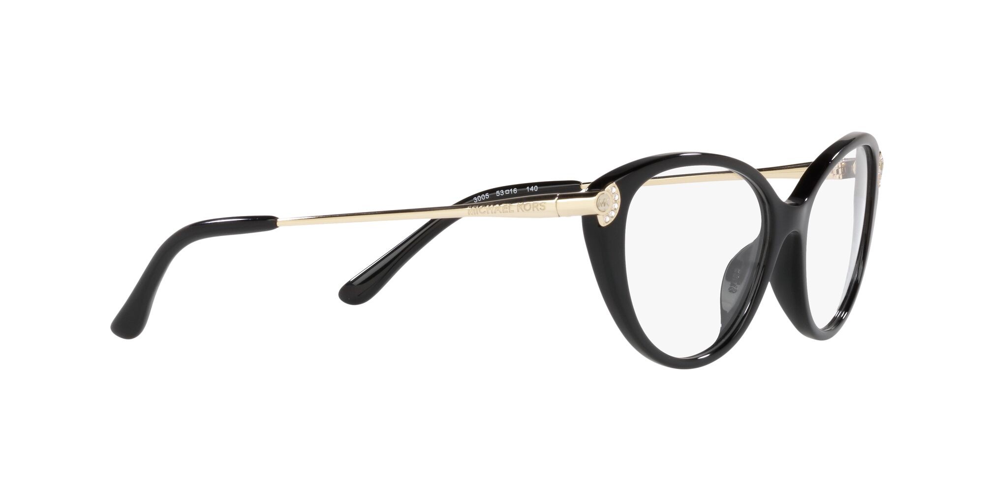 Occhiali da vista Michael Kors Savoie MK 4098BU (3005) colore nero forma cat eye lenti lente demo