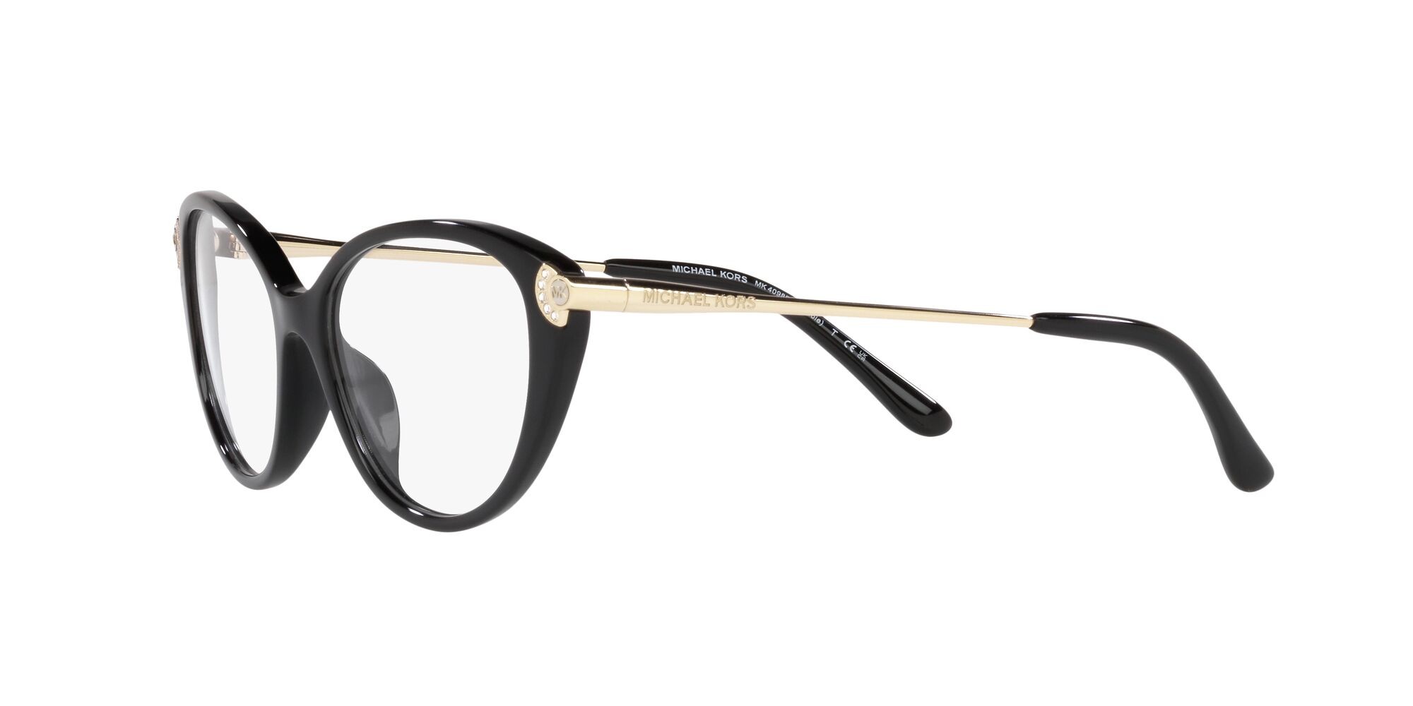 Occhiali da vista Michael Kors Savoie MK 4098BU (3005) colore nero forma cat eye lenti lente demo