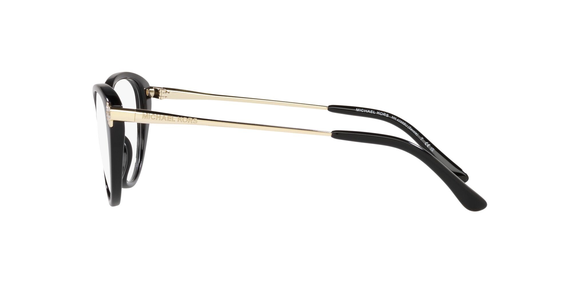 Occhiali da vista Michael Kors Savoie MK 4098BU (3005) colore nero forma cat eye lenti lente demo