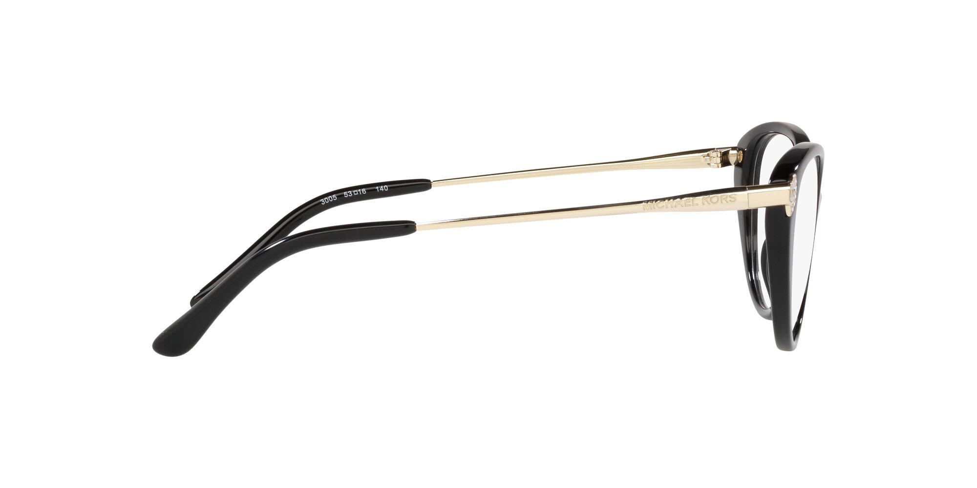 Occhiali da vista Michael Kors Savoie MK 4098BU (3005) colore nero forma cat eye lenti lente demo