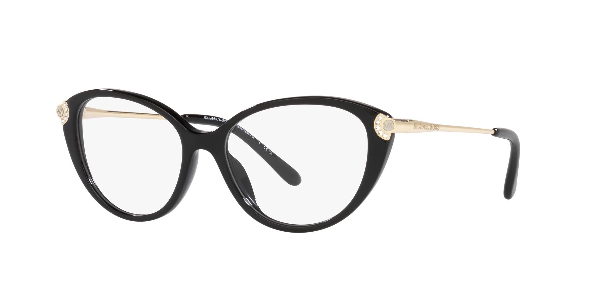 Occhiali da vista Michael Kors Savoie MK 4098BU (3005) colore nero forma cat eye lenti lente demo