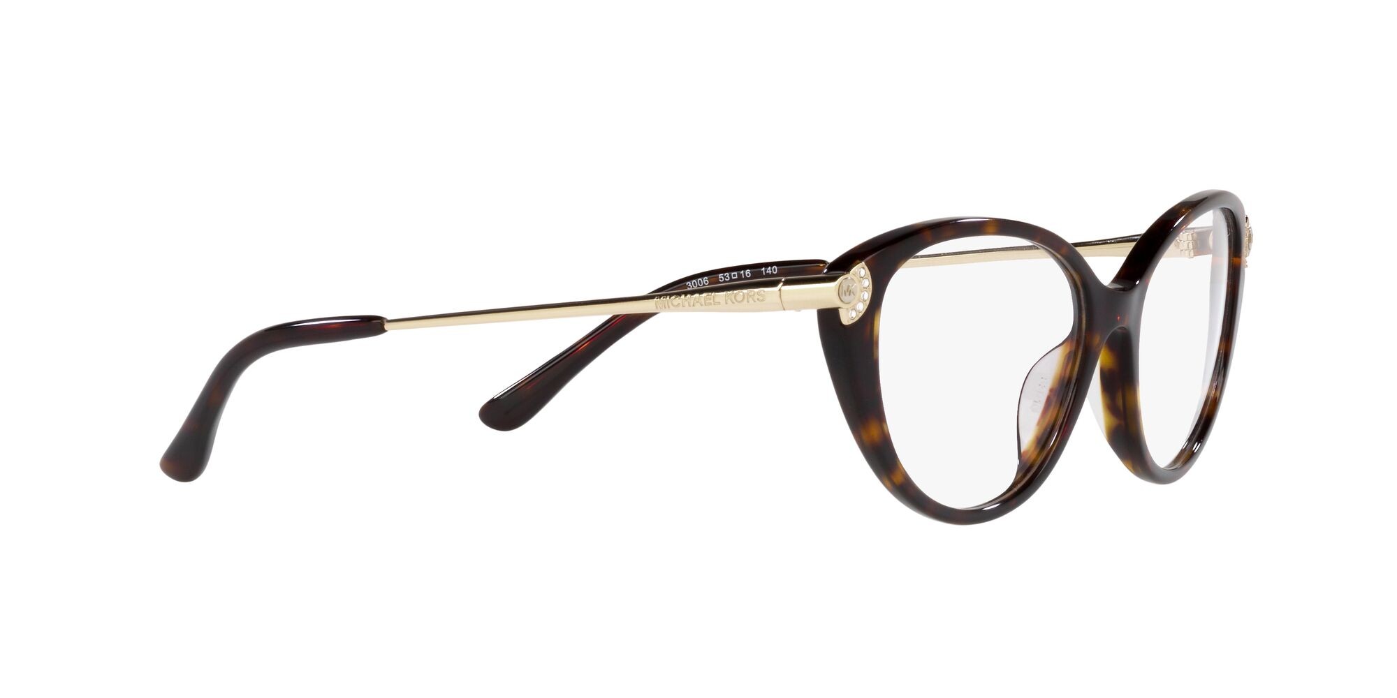 Occhiali da vista Michael Kors Savoie MK 4098BU (3006) colore tartarugato scuro forma cat eye lenti lente demo