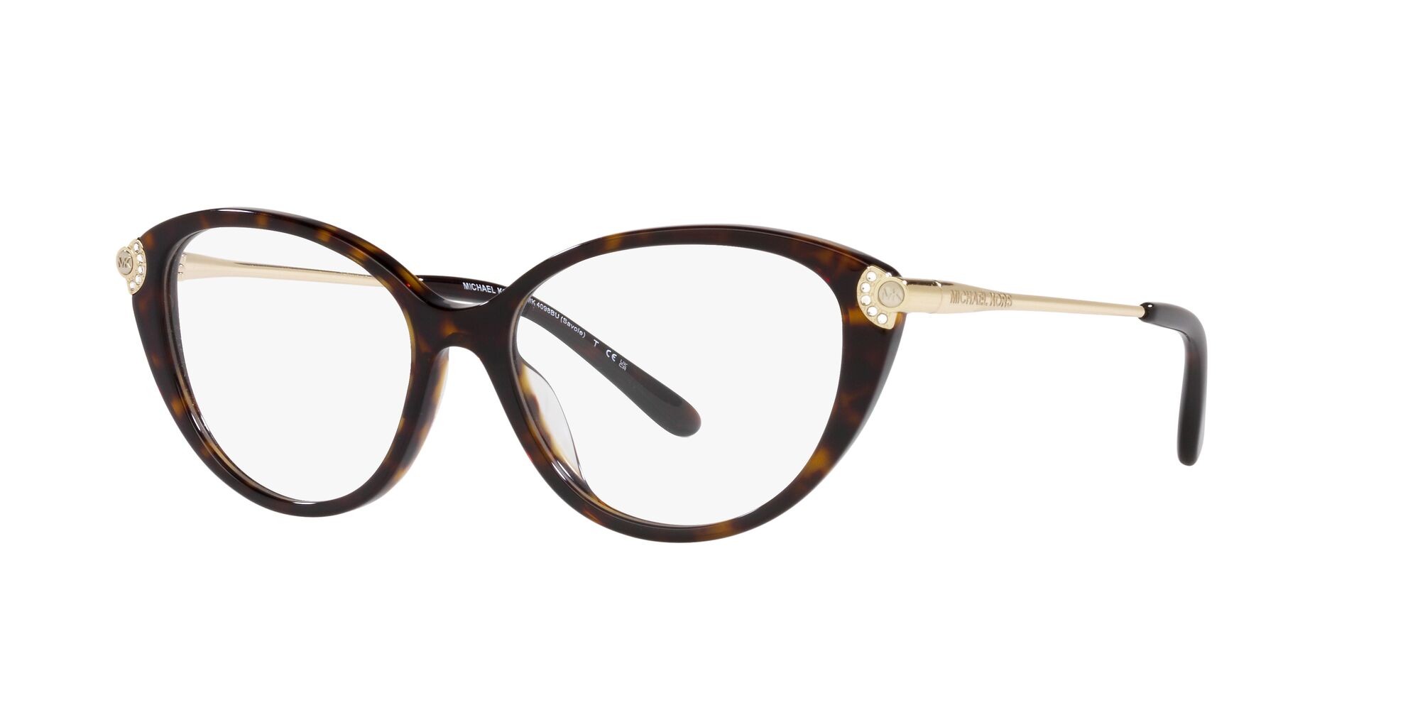 Occhiali da vista Michael Kors Savoie MK 4098BU (3006) colore tartarugato scuro forma cat eye lenti lente demo