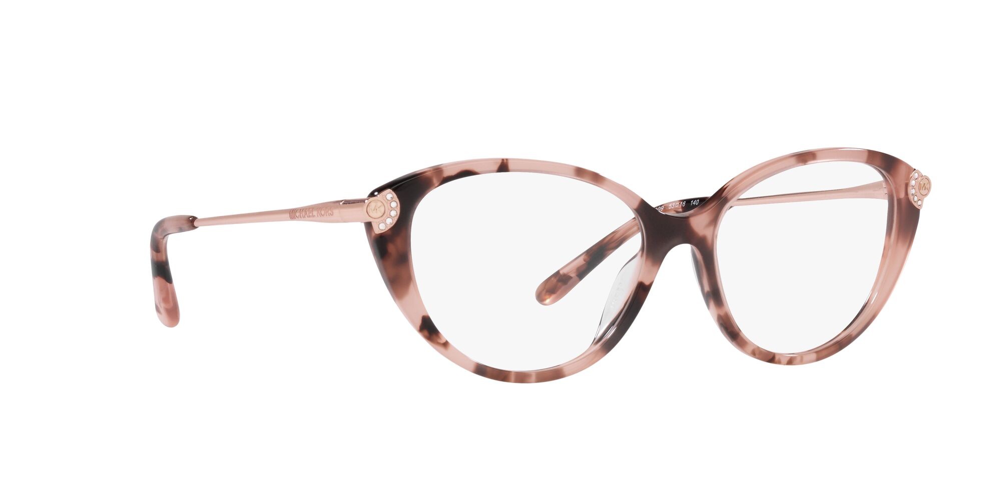 Occhiali da vista Michael Kors Savoie MK 4098BU (3009) colore rosa tartarugato forma cat eye lenti lente demo