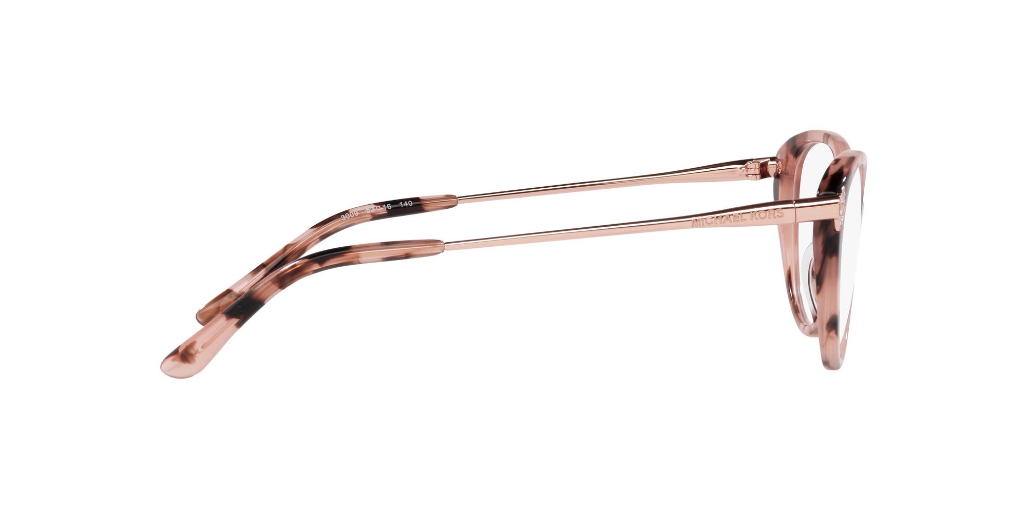 Occhiali da vista Michael Kors Savoie MK 4098BU (3009) colore rosa tartarugato forma cat eye lenti lente demo
