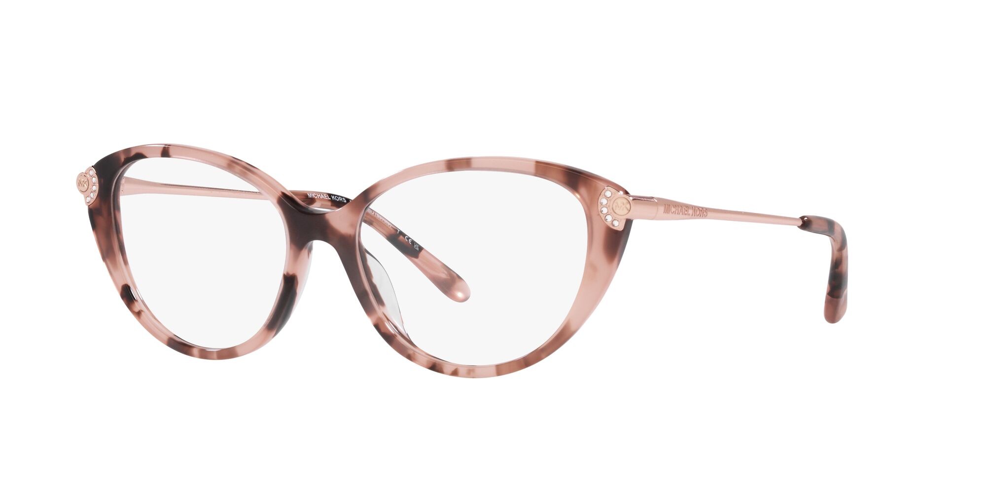Occhiali da vista Michael Kors Savoie MK 4098BU (3009) colore rosa tartarugato forma cat eye lenti lente demo