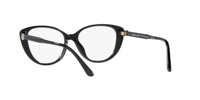 Occhiali da vista Michael Kors Amagansett MK 4102U (3005) colore nero forma cat eye lenti lente demo