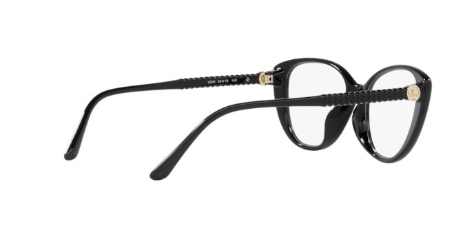 Occhiali da vista Michael Kors Amagansett MK 4102U (3005) colore nero forma cat eye lenti lente demo