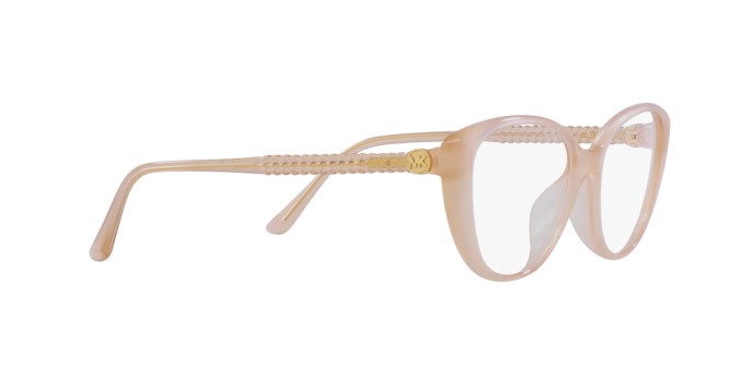 Occhiali da vista Michael Kors Amagansett MK 4102U (3449) colore rosa perlaceo forma cat eye lenti lente demo