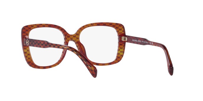 Occhiali da vista Michael Kors Perth MK 4104U (3555) colore amber mk heritage forma quadrato lenti lente demo
